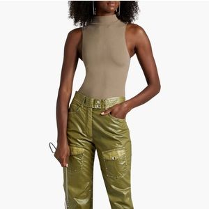 NWOT Good American Ribbed Cotton-Blend Jersey Bodysuit